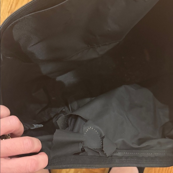 Longchamp Black Tote Bag with Brown Leather Trim - Picture 12 of 12